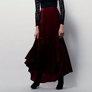 FP X Curtain Call Velvet Maxi Skirt
